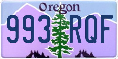 OR license plate 993RQF