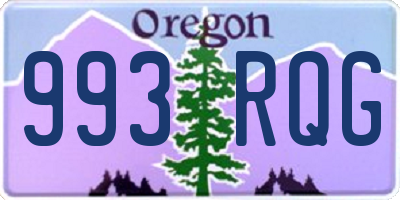 OR license plate 993RQG
