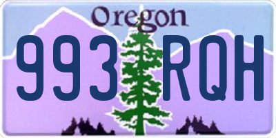 OR license plate 993RQH