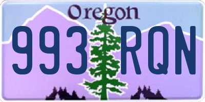 OR license plate 993RQN
