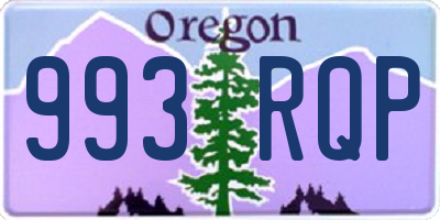 OR license plate 993RQP