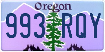 OR license plate 993RQY