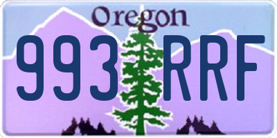 OR license plate 993RRF