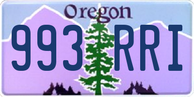 OR license plate 993RRI