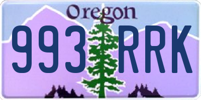 OR license plate 993RRK