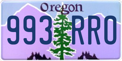 OR license plate 993RRO