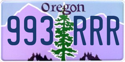 OR license plate 993RRR