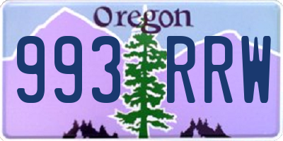 OR license plate 993RRW