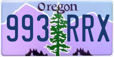 OR license plate 993RRX