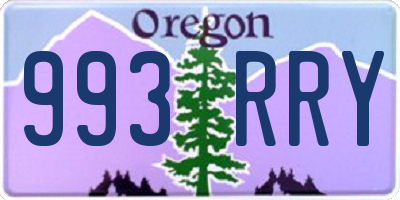 OR license plate 993RRY