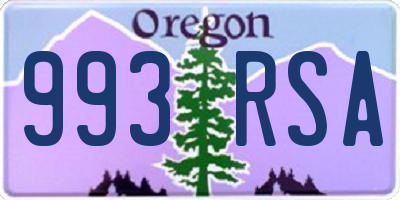 OR license plate 993RSA