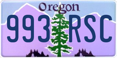 OR license plate 993RSC