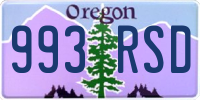 OR license plate 993RSD