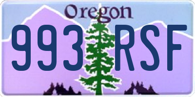 OR license plate 993RSF