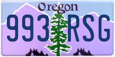 OR license plate 993RSG