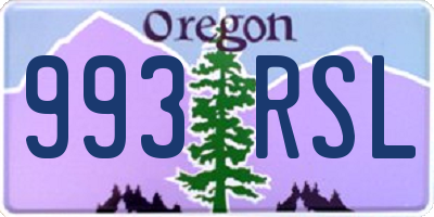 OR license plate 993RSL