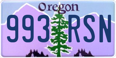 OR license plate 993RSN