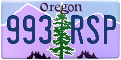 OR license plate 993RSP