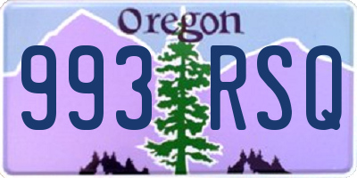 OR license plate 993RSQ