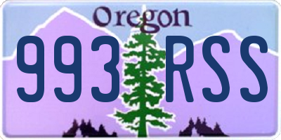 OR license plate 993RSS