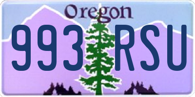 OR license plate 993RSU