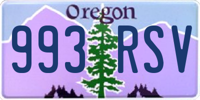 OR license plate 993RSV