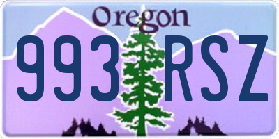 OR license plate 993RSZ