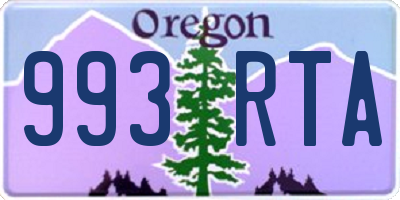 OR license plate 993RTA