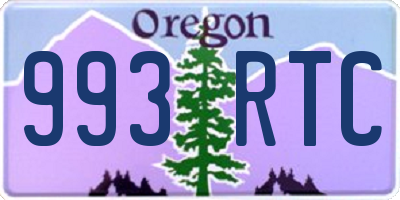 OR license plate 993RTC