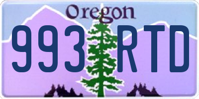 OR license plate 993RTD