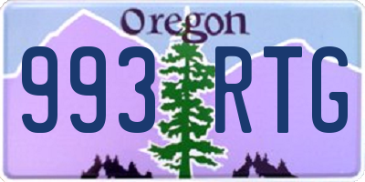 OR license plate 993RTG