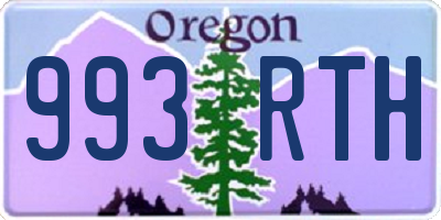 OR license plate 993RTH