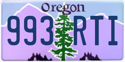 OR license plate 993RTI