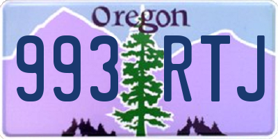 OR license plate 993RTJ