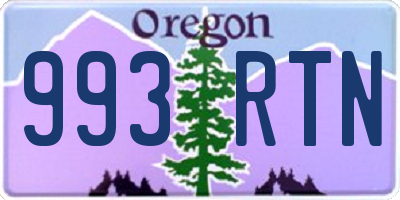OR license plate 993RTN