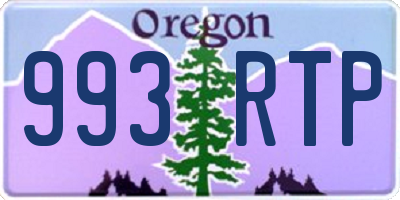 OR license plate 993RTP