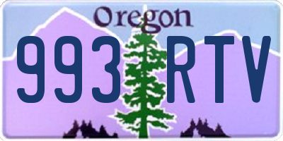 OR license plate 993RTV