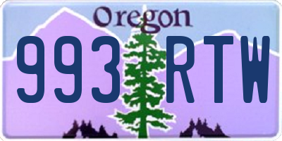 OR license plate 993RTW