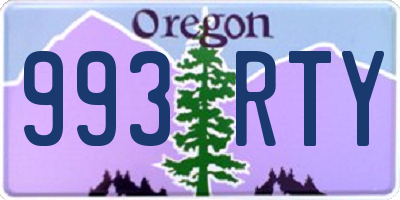 OR license plate 993RTY