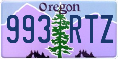 OR license plate 993RTZ