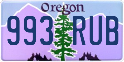 OR license plate 993RUB
