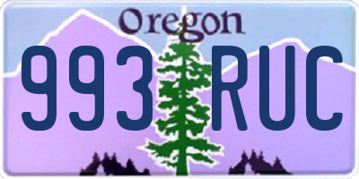 OR license plate 993RUC