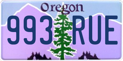 OR license plate 993RUE