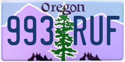 OR license plate 993RUF