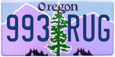 OR license plate 993RUG