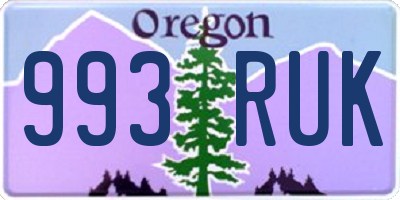 OR license plate 993RUK