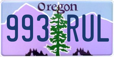 OR license plate 993RUL