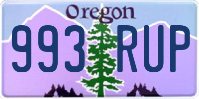 OR license plate 993RUP