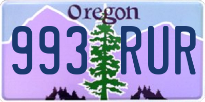OR license plate 993RUR