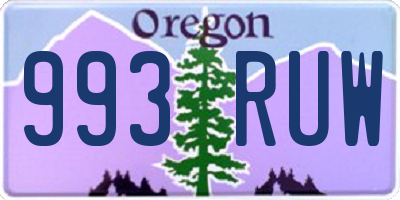OR license plate 993RUW